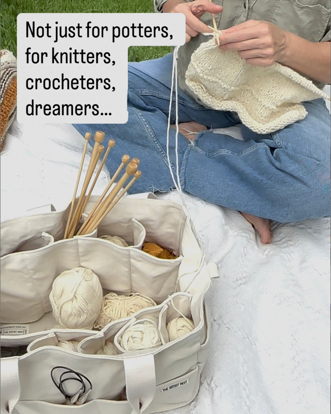 Drift - White Pottery Tool Bag