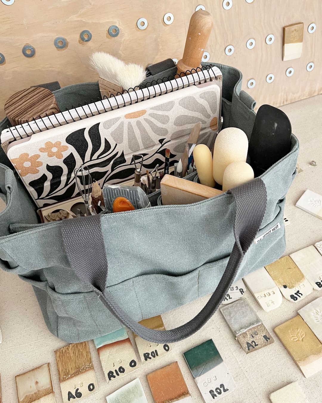 Eucalypt - Green Pottery Tool Bag