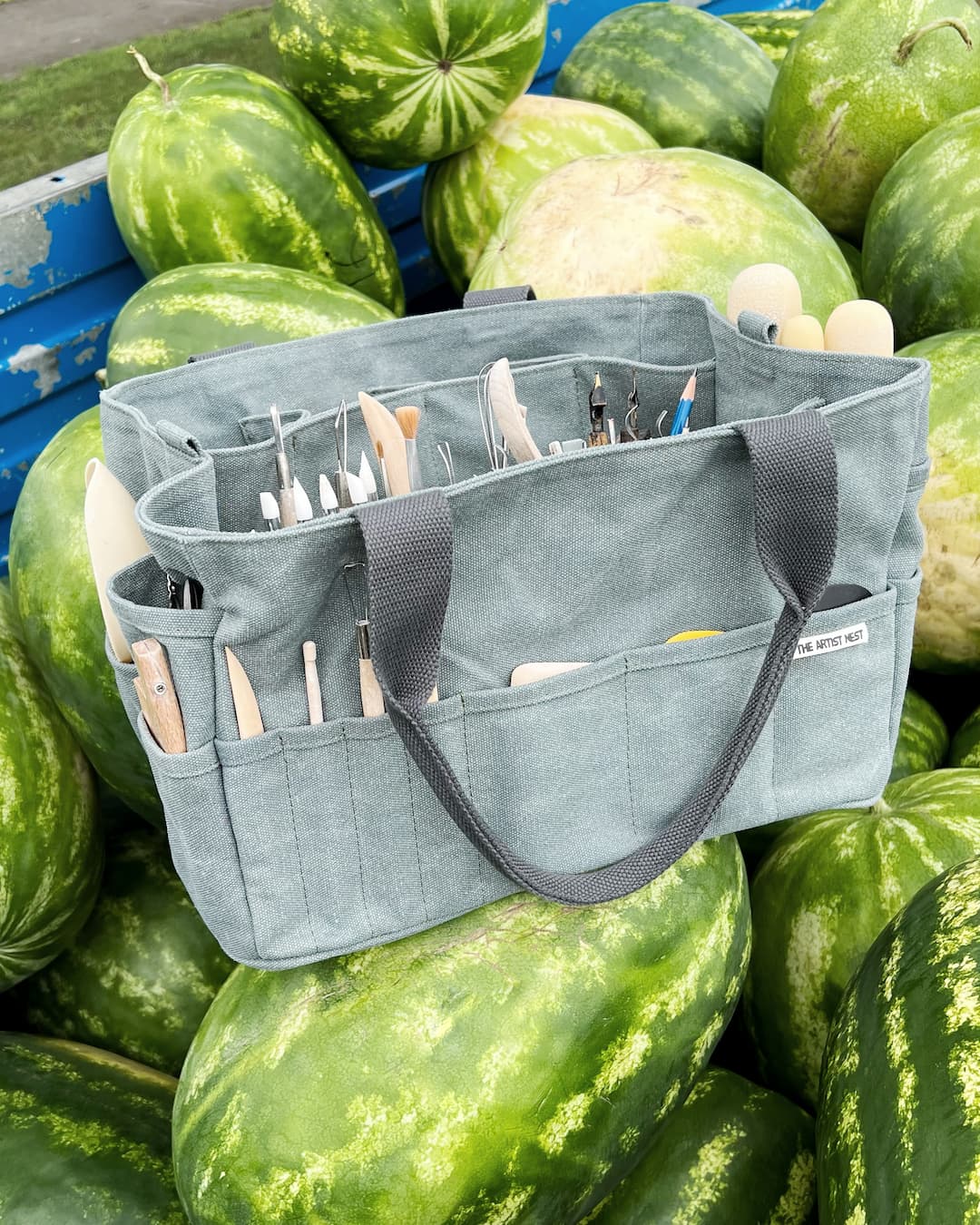 Eucalypt - Green Pottery Tool Bag