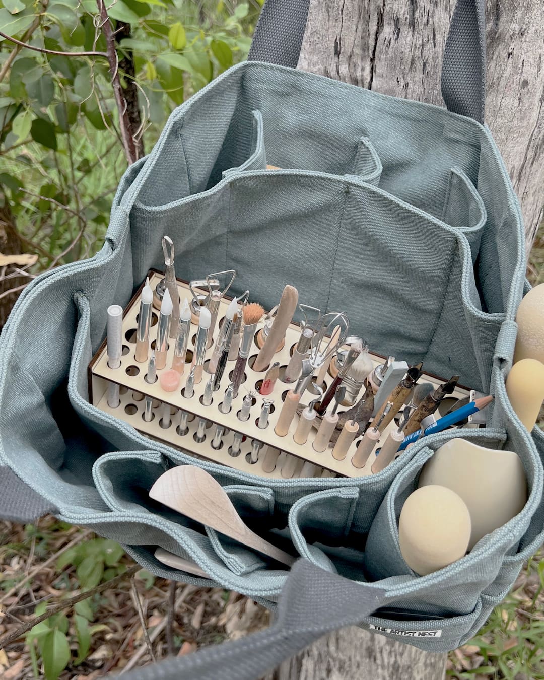 Eucalypt - Green Pottery Tool Bag
