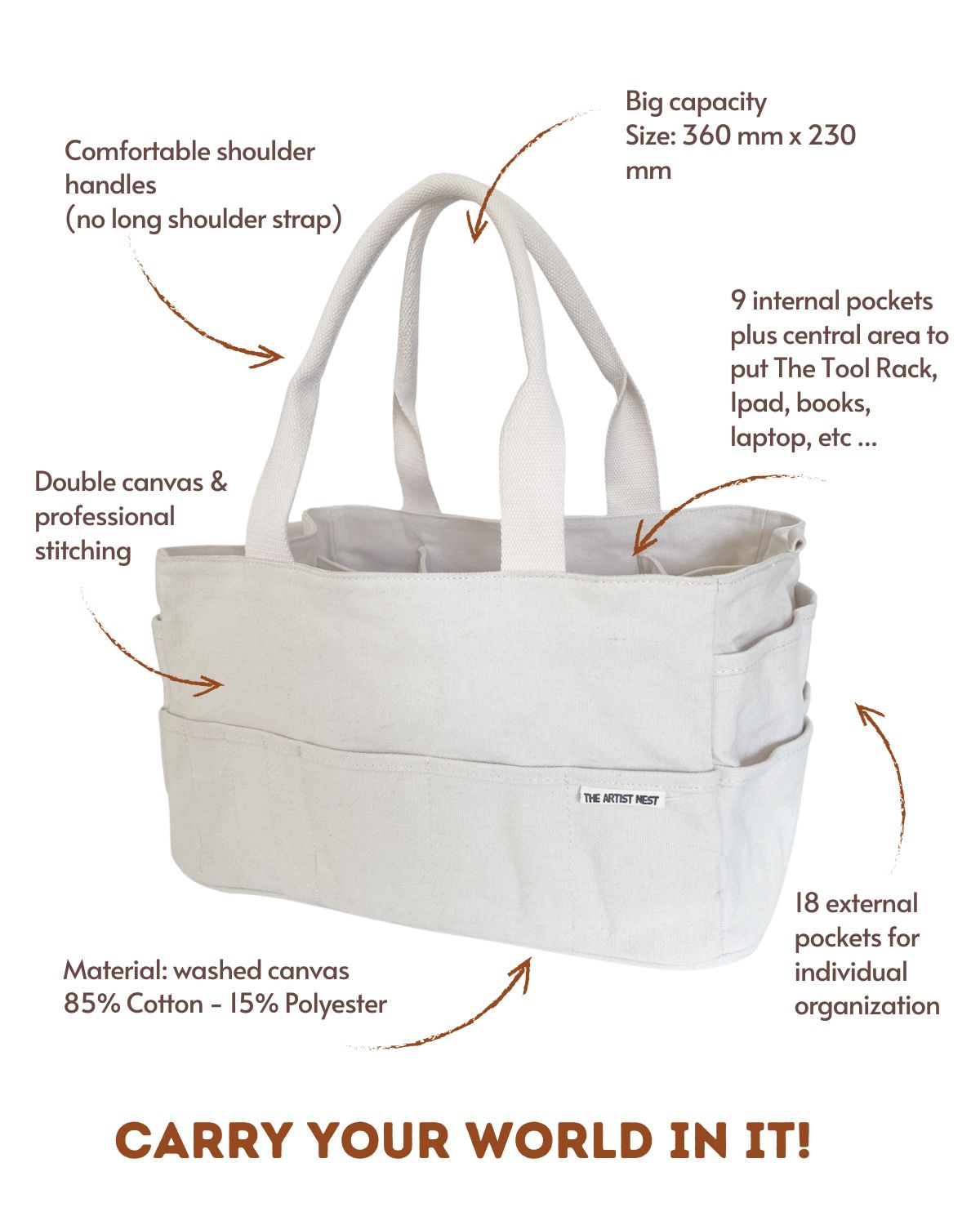 Drift - White Pottery Tool Bag