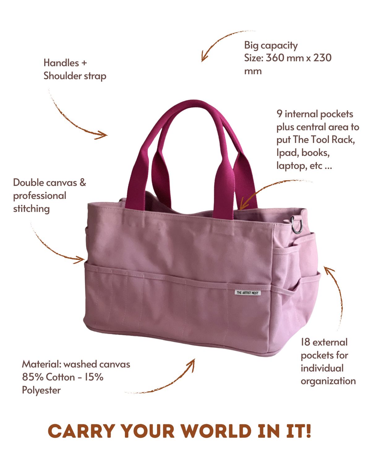 Pink Lagoon - Pottery Tool Bag