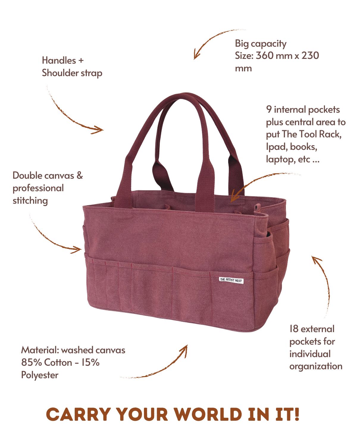 The Artist Bag - Waratah