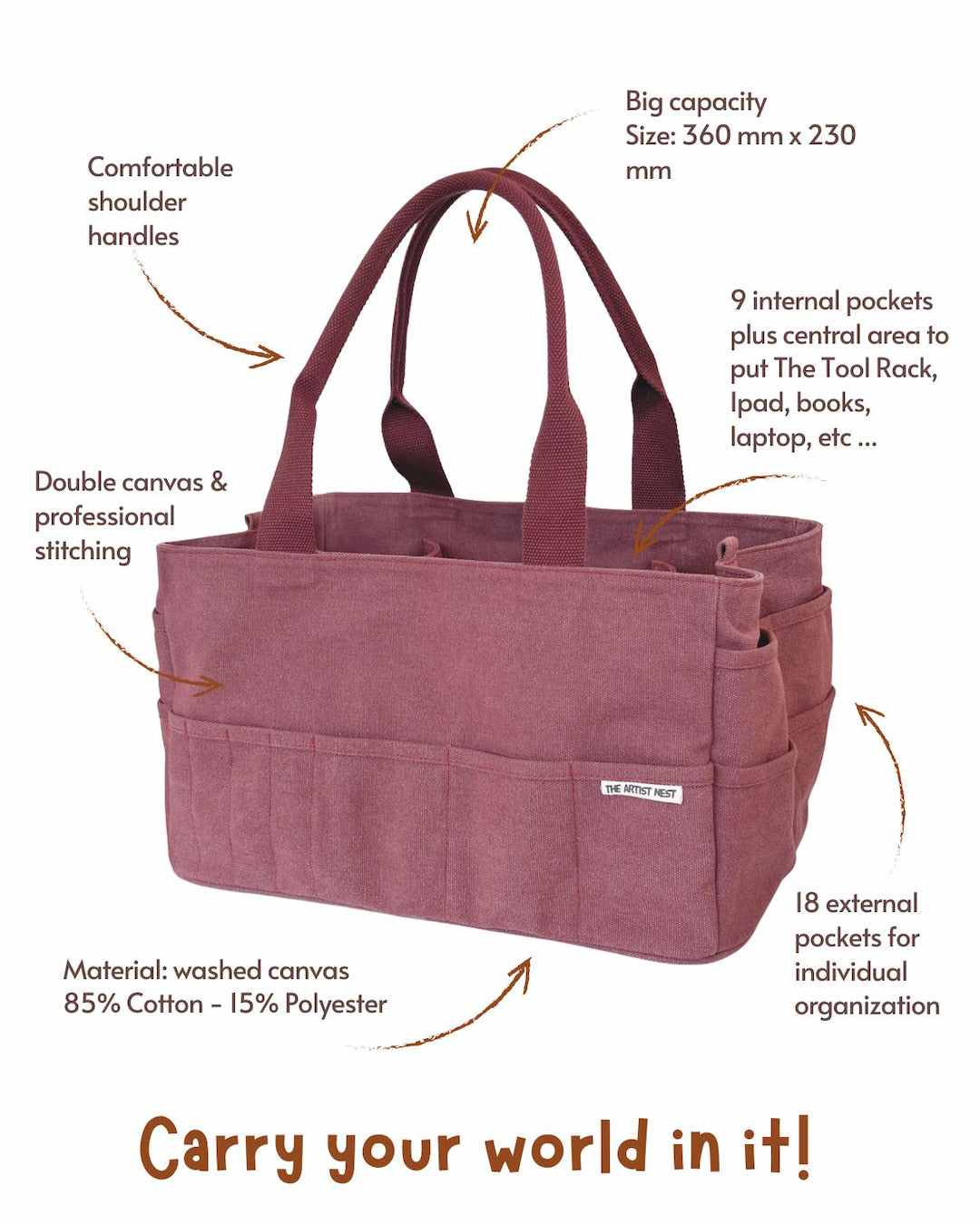 Waratah - Red Pottery Tool Bag